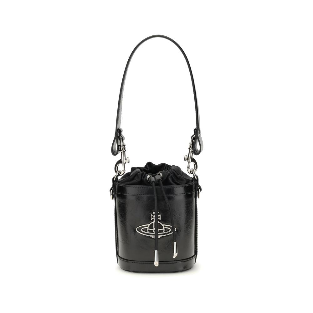 Vivienne Westwood Schwarze Kalbsleder-Bos-Taurus-Tasche